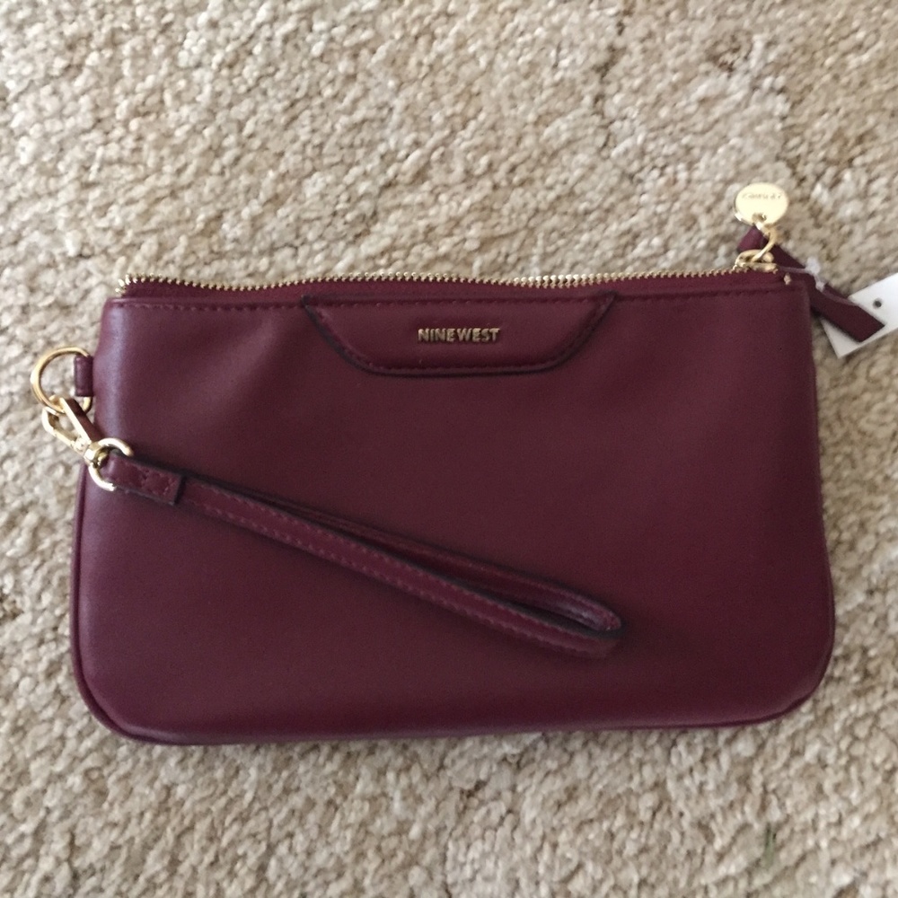 Dark Red Wristlet Purse